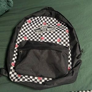 2 pocket vans checkered print backpack